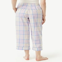 Joyspun Kadın Dokuma Kapri Pijama Pantolon, S Beden 3X