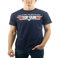 Erkek Top Gun Need for Speed Klasik Logo grafikli tişört