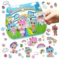 Kindi Çocuk Plastik Puffy Sticker Oyun Seti - çok renkli