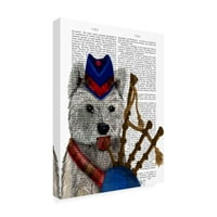 Marka Güzel Sanatlar 'West Highland Terrier ve Gayda' Fab Funky'den Tuval Sanatı
