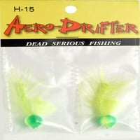 Aerojig Şirketi Hackle Serisi Aero Drifter, Boyut 10, Chartreuse, 2 adet