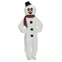 Maskot kafası kostümü ile Halco yetişkin kardan adam takım elbise - büyük boy