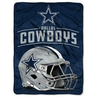 Resmi Lisanslı Dallas Cowboys Atmak Battaniye,% 100 Polyester, Makinede Yıkanabilir, Her Biri