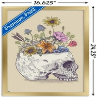 Rachel Caldwell-Çiçek Kafatası Duvar Posteri, 14.725 22.375