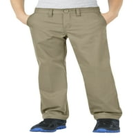 Erkek Okul Üniformaları Slim Fit Düz Ön Ultimate Haki Pantolon