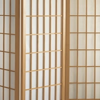 Oryantal Mobilya Ft Uzun Pencere Bölmesi Shoji Ekran, panel, doğal renk