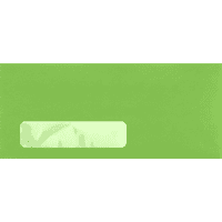 Lüks Kağıt Pencere Zarfları, 12, 80 lb. Limelight Yeşil, Paketi