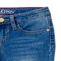 Vigoss Girls 24 gwp'li Ayak Bileği Rulo Manşet Skinny Jeans, 7-14 Beden