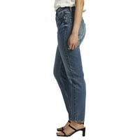 Gümüş Jeans A.Ş. Kadın Yüksek Rise Konik Bacak Anne Jean, Bel Boyutları 24-36