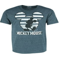 Jerry Leigh Mickey Mouse Çizgili Simge Tişört