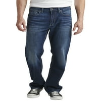 Gümüş Jeans A.Ş. Erkek Grayson Easy Fit Düz Paça Kot Pantolon, Bel ölçüsü 30-42