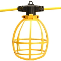 Güney Tel 7146SW ft. SJTW 10-ışık plastik kafes geçici LED ışık dize, 300V - 150W, sarı
