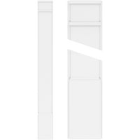 6 W 120 H 2 P Düz PVC Pilaster w Dekoratif Sermaye ve Taban
