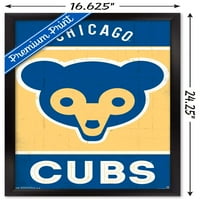 Chicago Cubs-Retro Logo Duvar Posteri, 14.725 22.375