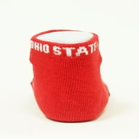 Ohio Eyaleti Buckeyes Kırmızı Flip Flop Footie Çorap - Donegal Körfezi - Unise - Bir Beden - Dekolte