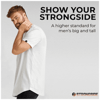 Strongside Giyim erkek Büyük ve Uzun Boylu T-Shirt-Uzun Uzunluk Streç Tee