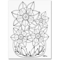 KCDoodleArt tarafından Marka Güzel Sanatlar Çiçek Tasarımı 5 Tuval Sanatı