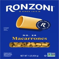 Ronzoni Macarrones Hayır. Makarna, oz