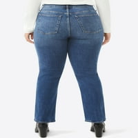 Ücretsiz Montaj Kadın Temel Orta Katlı Bootcut Kot Pantolon