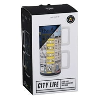 Evet Stüdyo New York City ısı değiştiren istifleme seramik Kupalar - 2'li Set, fl oz