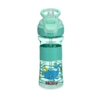 Nuby Susuz Çocuklar Flip-it Saman Refle Kupası, 12 oz, Narwhal