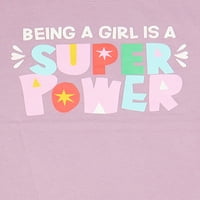 Kadınlar Günü Kızlar Kısa Kollu Süper Güçlü Tişört, 4-18 Beden