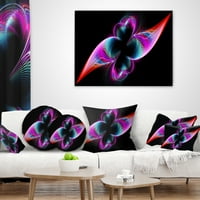 Designart Renkli Çiçek Fraktal Gökkuşağı - Soyut Kırlent - 16x16
