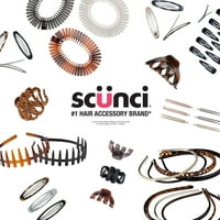 Tayshia by Scunci İnce Plastik Rahat Kafa Bandı, Siyah Plastik Tabanlı Metal Zincir