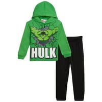 Marvel Avengers Hulk Büyük Erkek Polar svetşört ve Pantolon Kıyafet Seti Yürümeye Başlayan Büyük Çocuk