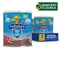 PediaSure Grow & Gain Shake Mi Toz, Çikolata, 14,1 oz Teneke Kutu, Teneke Kutular