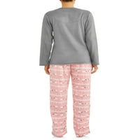 Mayfair Kadın ve Kadın Plus Minky Polar 2 Parça Pijama Takımı