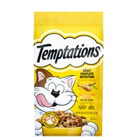 Paket: Temptations Lezzetli Tavuk Lezzet 3. lb Kuru Kedi Maması ve 16oz Klasik Gevrek ve Yumuşak Kedi Maması