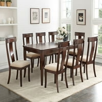 Rowena Resmi Yemek Odası Sandalyeleri, Kiraz Ağacı, Krem Beyaz Döşemeli Koltuk, Çağdaş, Kemancı