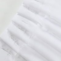 Handsewn örtüşen Ruffles Duş Perdesi Katı Beyaz-72 W 72 L