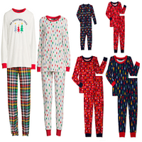 Derek Kalp Noel Ağaçları Tatil Eşleşen Aile Noel Pijama Toddler Unise Pijama Seti, 2 Parça, boyutları Months-5T