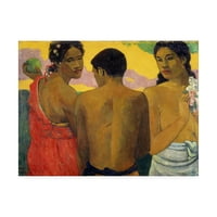 Ticari Marka Güzel Sanatlar 'Üç Tahitili' Gauguin'den Tuval Sanatı