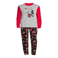 Disney Mickey Mouse ve Minnie Mouse Tatil Eşleşen Aile Yılbaşı Pijamaları