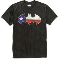 Batman texas logo erkek performans grafik tee