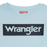 Wrangler Boys Kısa Kollu Grafik ve Çizgili Tişörtler, 2'li Paket, 4 Beden & Husky