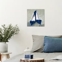 Wynwood Stüdyo Baskılar Mavi Pazartesi Temiz Moda ve Glam Ayakkabı duvar sanatı tuval baskı Mavi Koyu Mavi 12x12