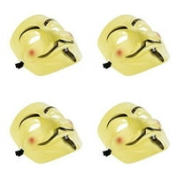 Seti Sarı V Vendetta Guy Fawkes Anonim Kostüm Cosplay Maskeleri