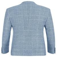 Erkek iki düğme Slim Fit Blazer pamuk ve keten karışımı yaz spor ceket erkekler için