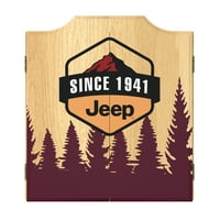 Dart Tahtası dolap seti-Jeep Gün Batımı Dağ Dart Tahtası Oyunu İçerir Çelik İpucu Dart, Çetele ve Asılı Ahşap Dolap