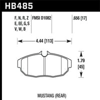 Hawk Performance HB485Z. Fren Balataları - Performans Seramik Bileşiği - Arka - 4'lü Set