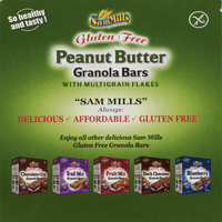 Sam Mills Glutensiz Granola Barlar, Fıstık Ezmesi, []