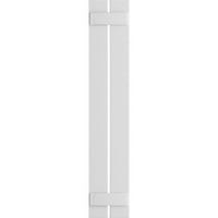 Ekena Millwork 1 4 W 54 H Gerçek Uyum PVC İki Tahta Aralıklı Tahta-n-Çıta Panjurlar, Beyaz