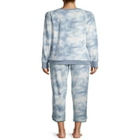 EV Ellen DeGeneres Bulut Batik Uzun Kollu Pijama Takımı kadın