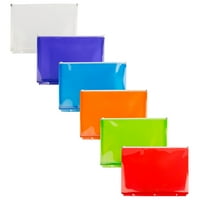 Kağıt ve Zarf Plastik Delgeç Fermuarlı Zarflar, 9. 13, Çeşitli Çok Renkli, Paket başına