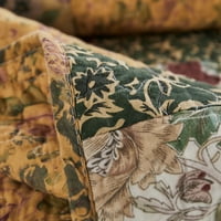Grönland ev modası Antika şık % 100 pamuk yorgan ve yastık sahte seti, 3 parçalı tam Kraliçe