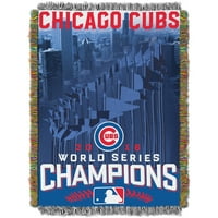 Resmi Major League Baseball Chicago Cubs Dünya Serisi Şampiyonları 48 60 Dokuma Goblen Atmak